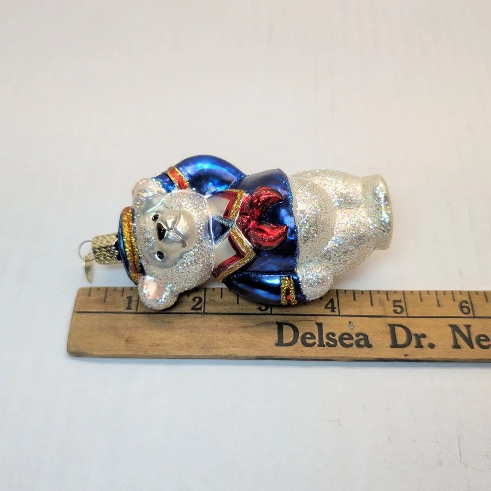 Old World Christmas Glass Ornaments Cigar Store Indian & Sailor Bear Lot of 2